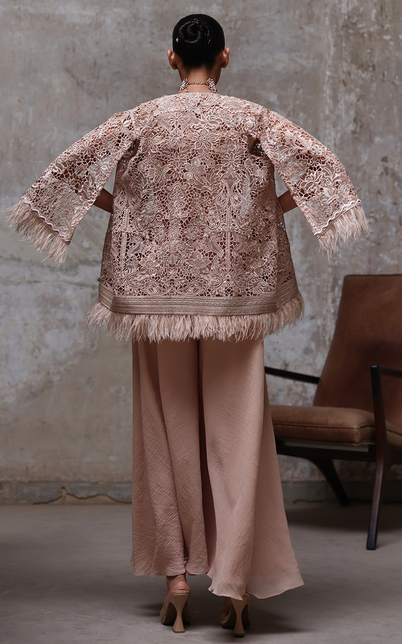 Threads and Motifs | Formal Dresses 25 | Organza Embroidered Jacket With Inner - Official Threads and Motifs stockist in UK - Sakeena London