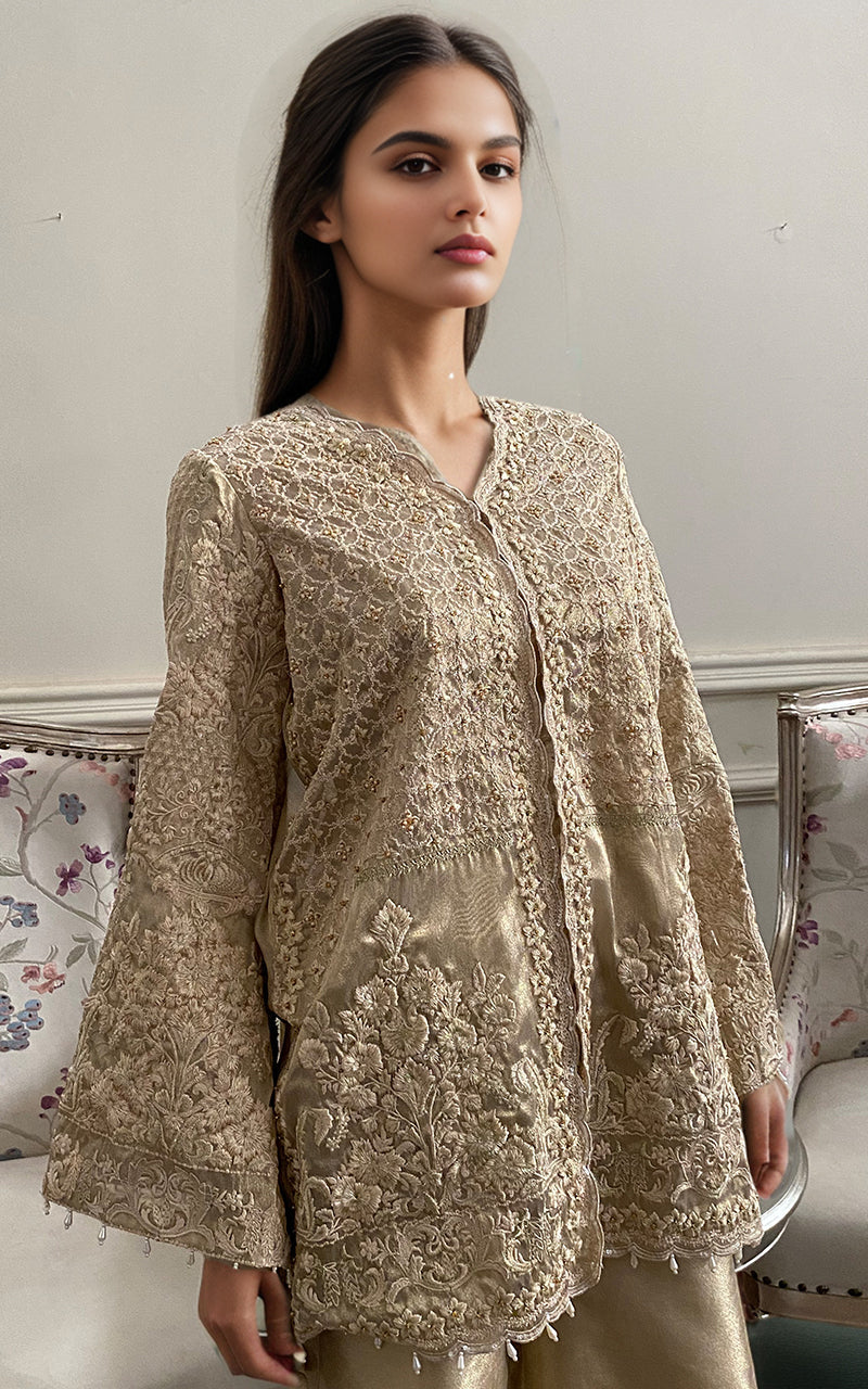 Threads and Motifs | Formal Dresses 25 | Embroidered Jacket With Trouser - Official Threads and Motifs stockist in UK - Sakeena London