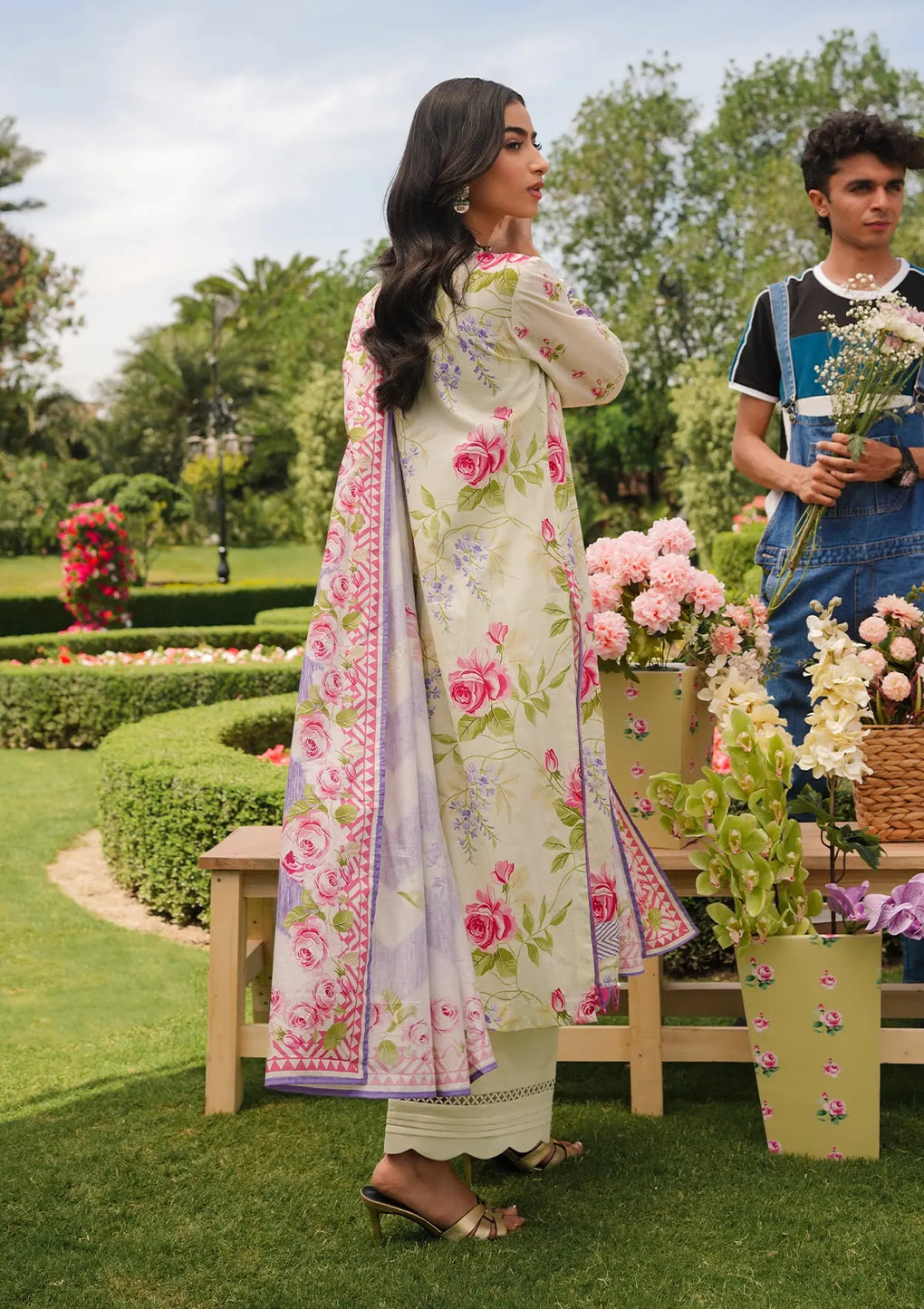 Elaf Premium | Printed Collection 24 | EEP-03B - Meadow Magic - Official Elaf Premium stockist in UK - Sakeena London