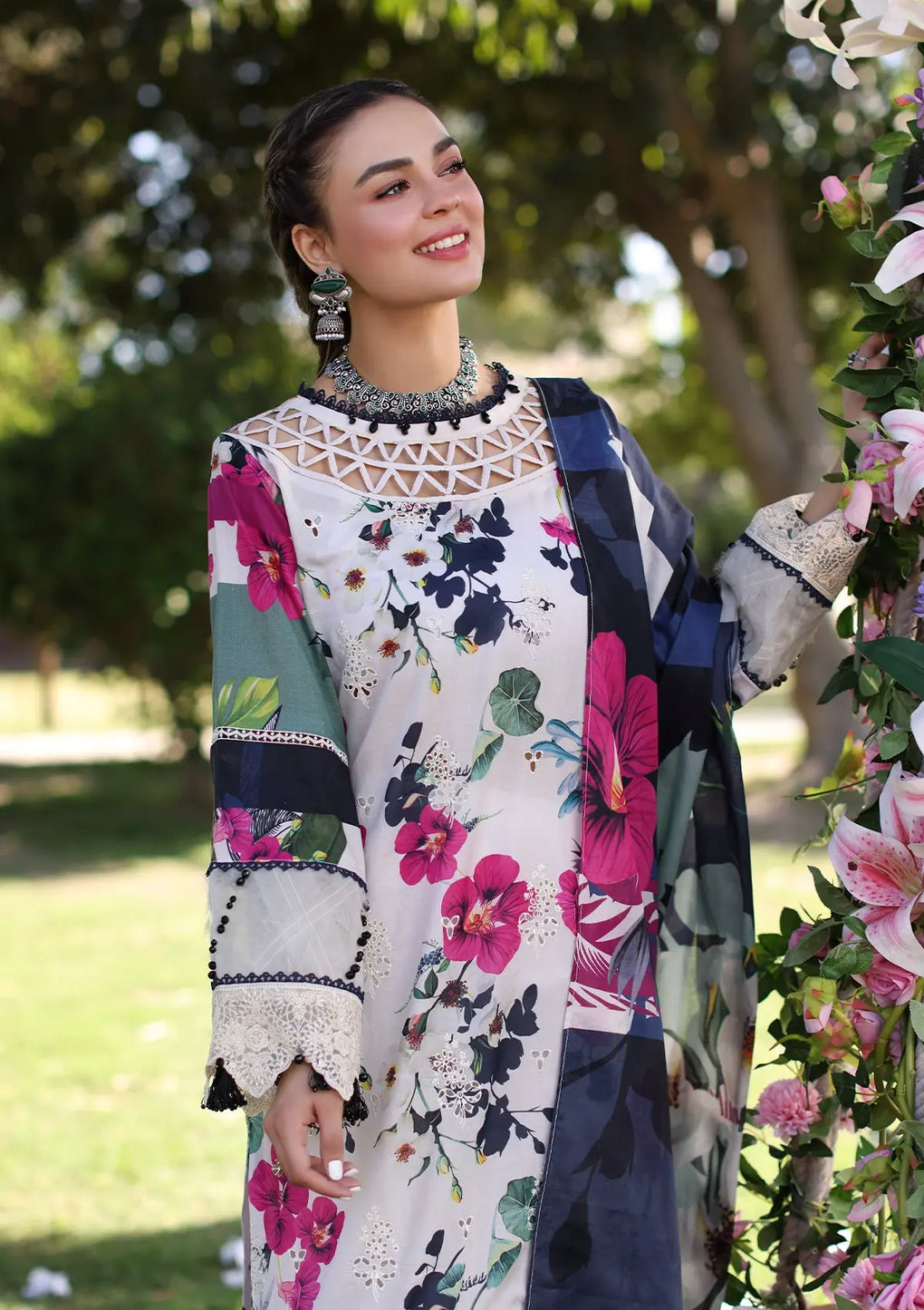 Elaf Premium | Prints Chikankari 24 | 01A LOVELIGHT - Official Elaf Premium stockist in UK - Sakeena London