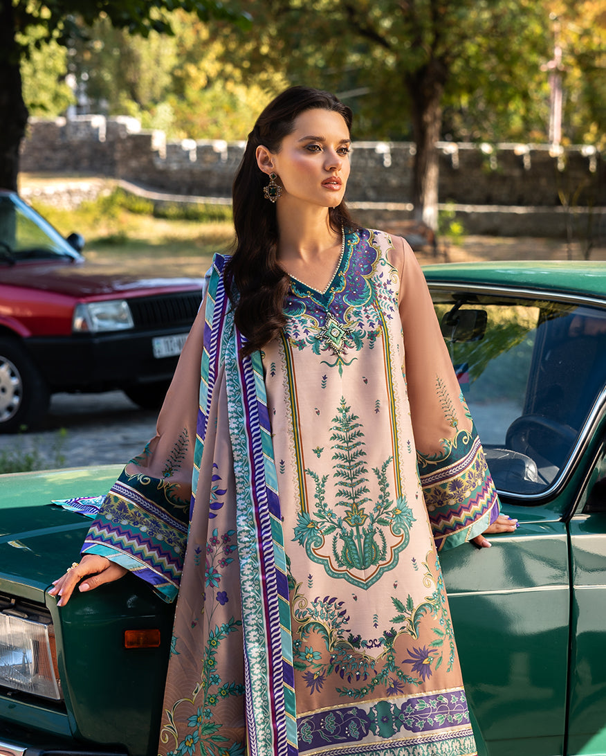 Mushq | Nirvana Printed Silk | Aurora Echo - Official Mushq stockist in UK - Sakeena London