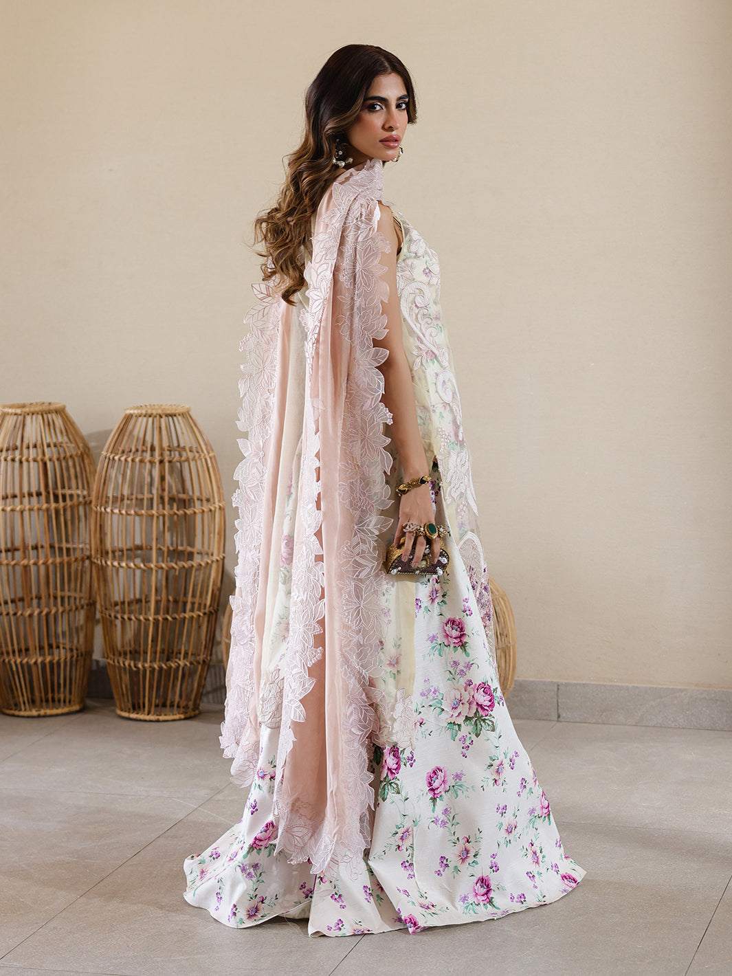 Faiza Faisal | Marine Luxury Lawn 25 | ELISHA - Official Faiza Faisal stockist in UK - Sakeena London