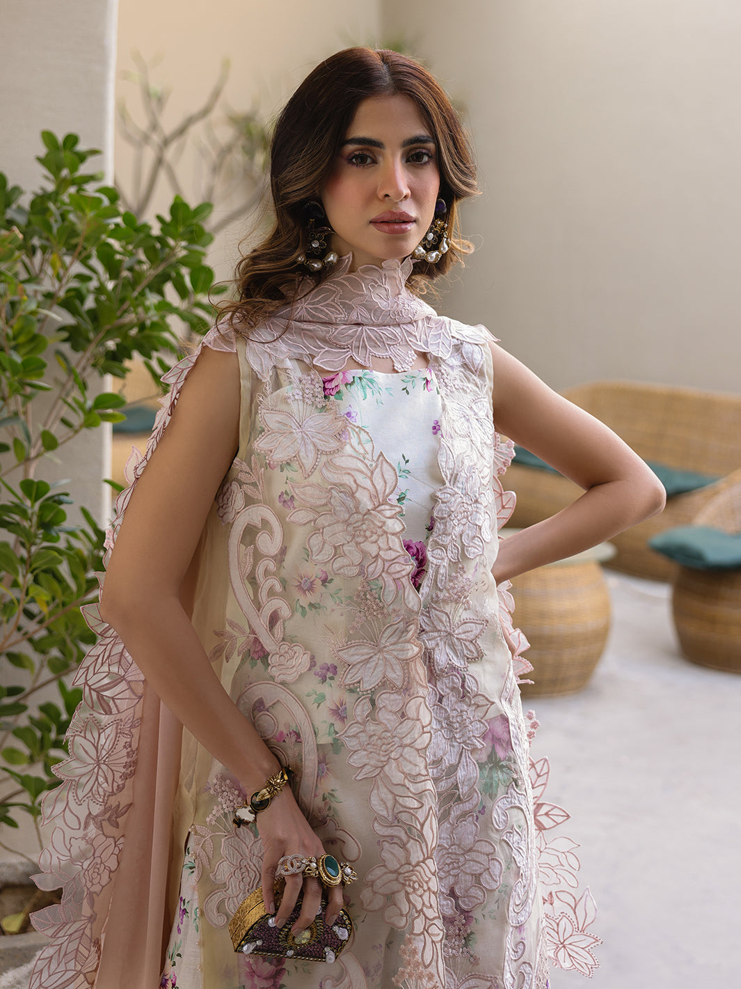 Faiza Faisal | Marine Luxury Lawn 25 | ELISHA - Official Faiza Faisal stockist in UK - Sakeena London