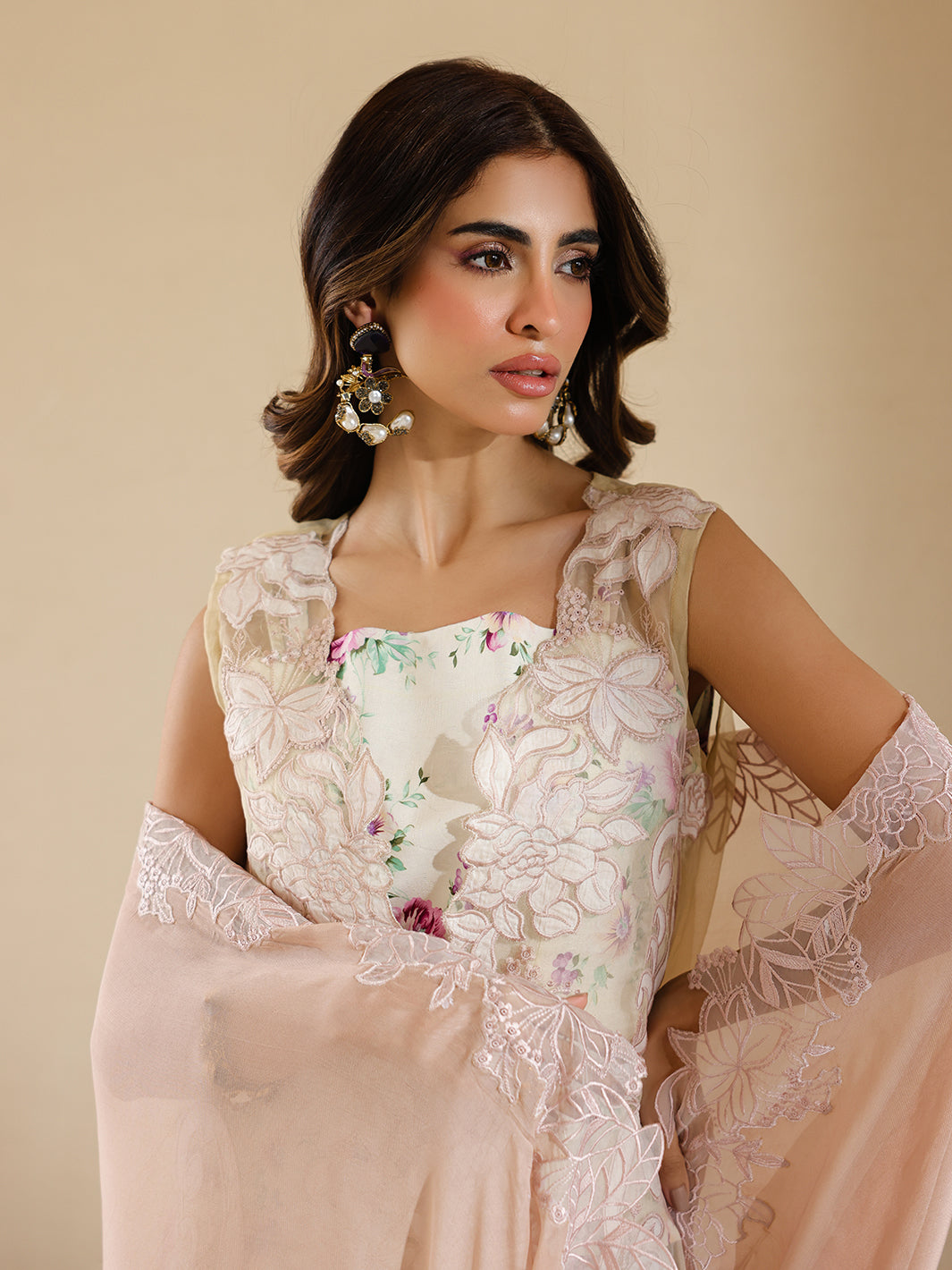 Faiza Faisal | Marine Luxury Lawn 25 | ELISHA - Official Faiza Faisal stockist in UK - Sakeena London