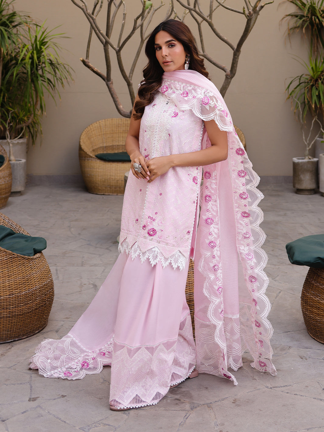 Faiza Faisal | Marine Luxury Lawn 25 | RENA - Official Faiza Faisal stockist in UK - Sakeena London