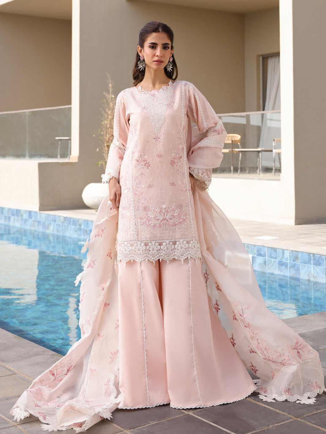 Faiza Faisal | Marine Luxury Lawn 25 | MARIA - Official Faiza Faisal stockist in UK - Sakeena London