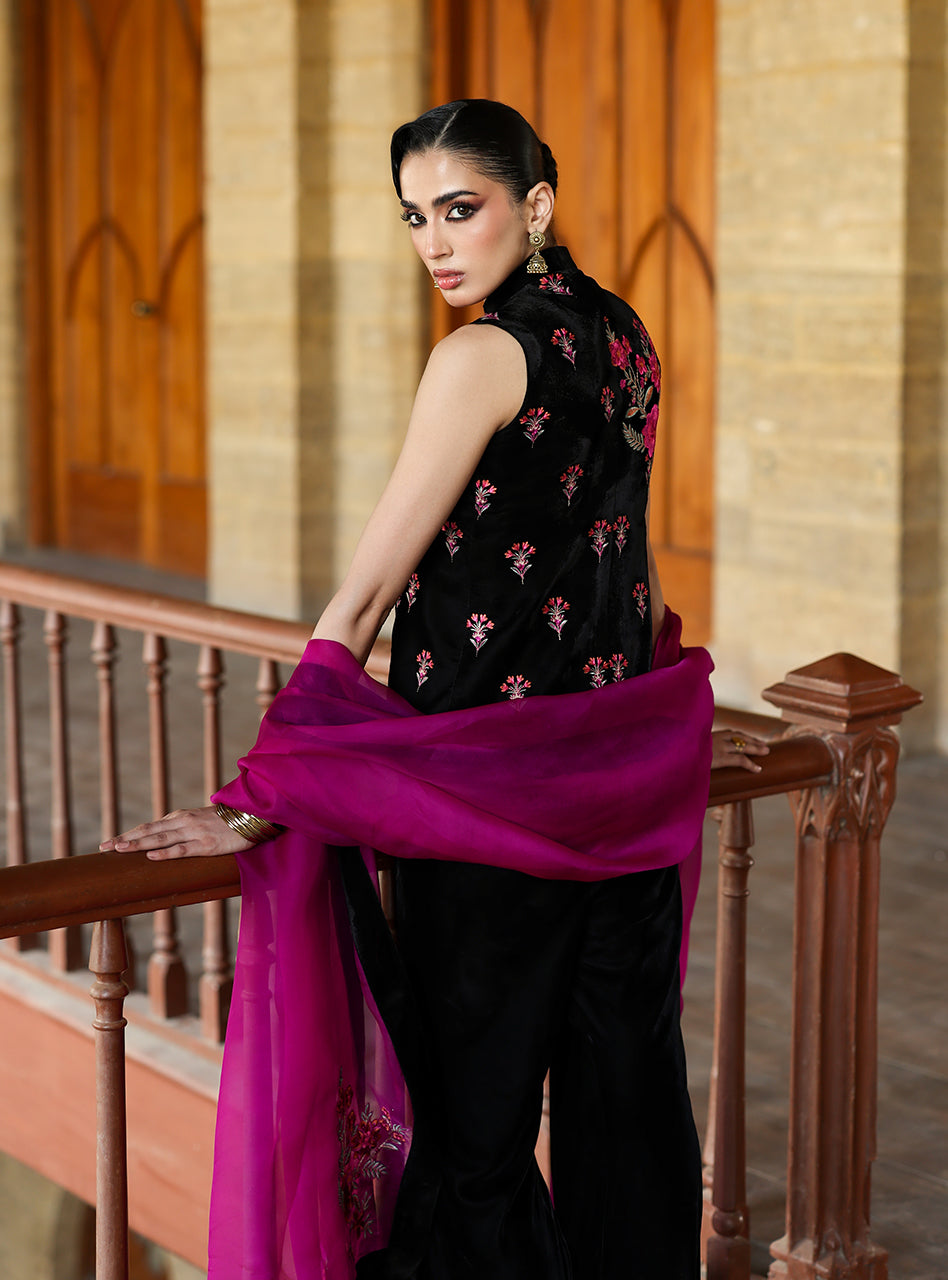 Zainab Chottani | Velura Velvet Edit 25 | Keir Vest - Official Zainab Chottani stockist in UK - Sakeena London