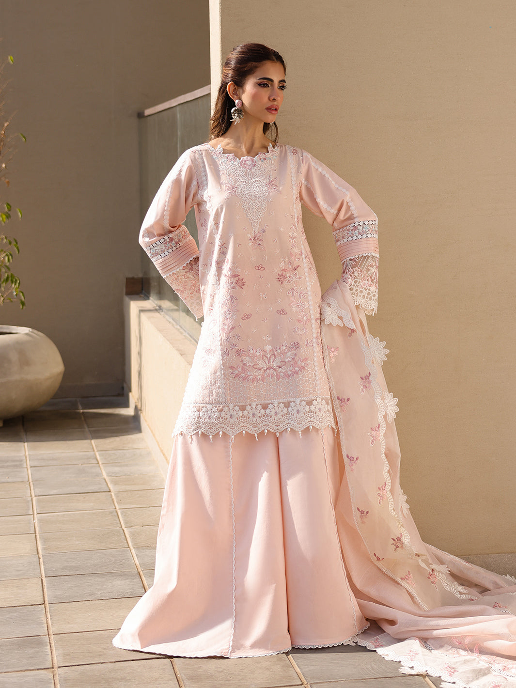 Faiza Faisal | Marine Luxury Lawn 25 | MARIA - Official Faiza Faisal stockist in UK - Sakeena London