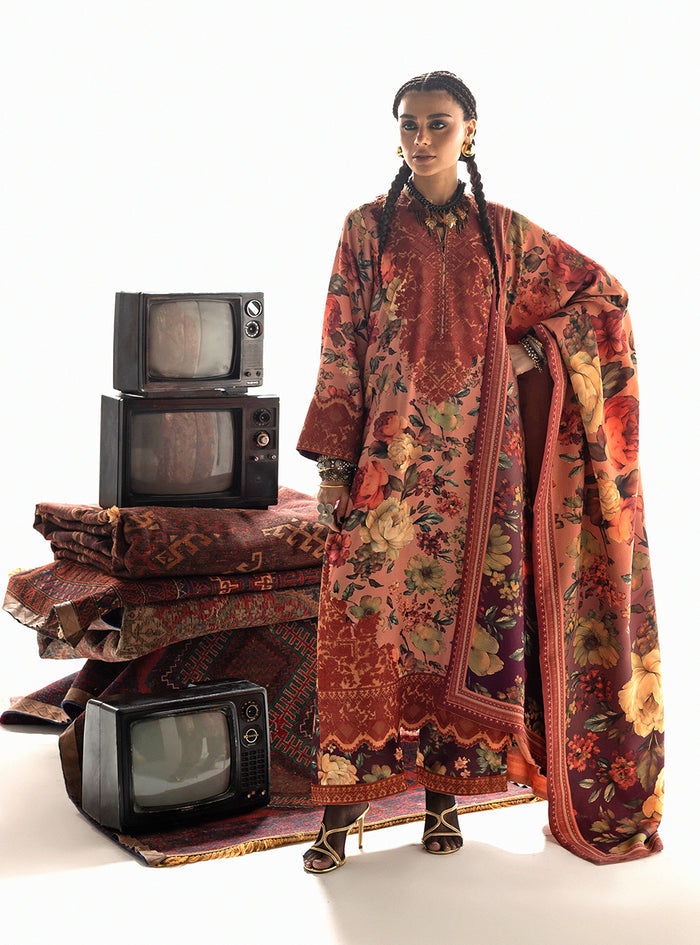 Zainab Chottani | Winter Shawl 25 | Abibi - D10 - Official Zainab Chottani stockist in UK - Sakeena London