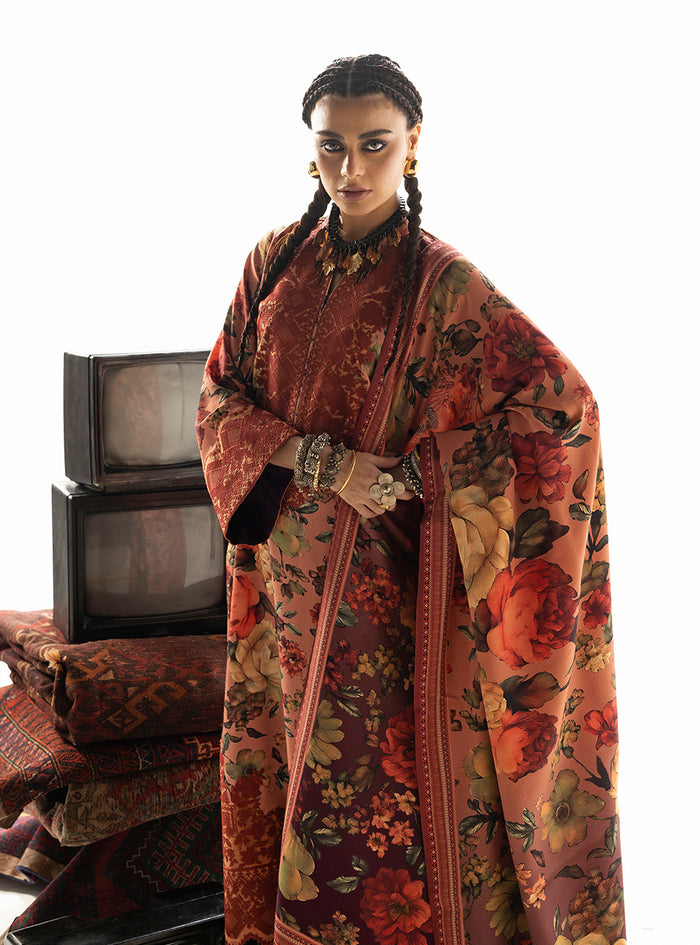 Zainab Chottani | Winter Shawl 25 | Abibi - D10 - Official Zainab Chottani stockist in UK - Sakeena London