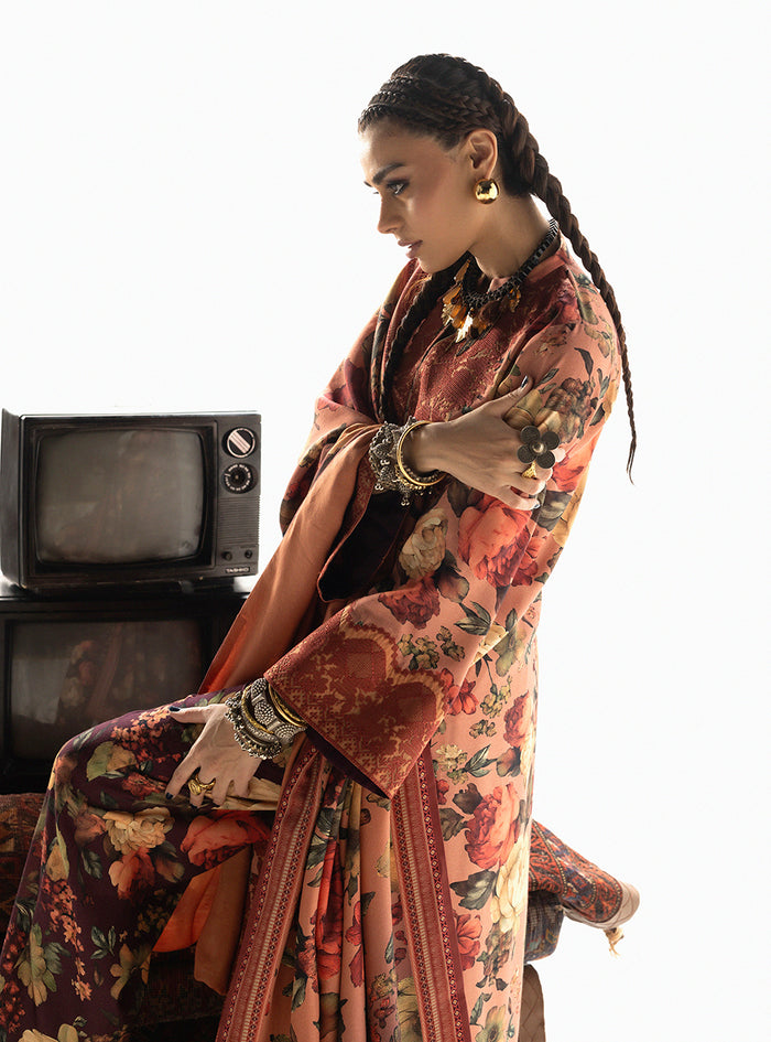 Zainab Chottani | Winter Shawl 25 | Abibi - D10 - Official Zainab Chottani stockist in UK - Sakeena London