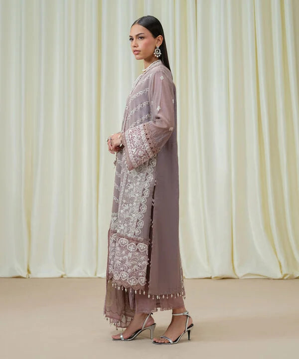 Sapphire | Fall Winter 25 | 3 Piece - Embroidered Muslin Suit 03FELX25V89B - Official Sapphire stockist in UK - Sakeena London