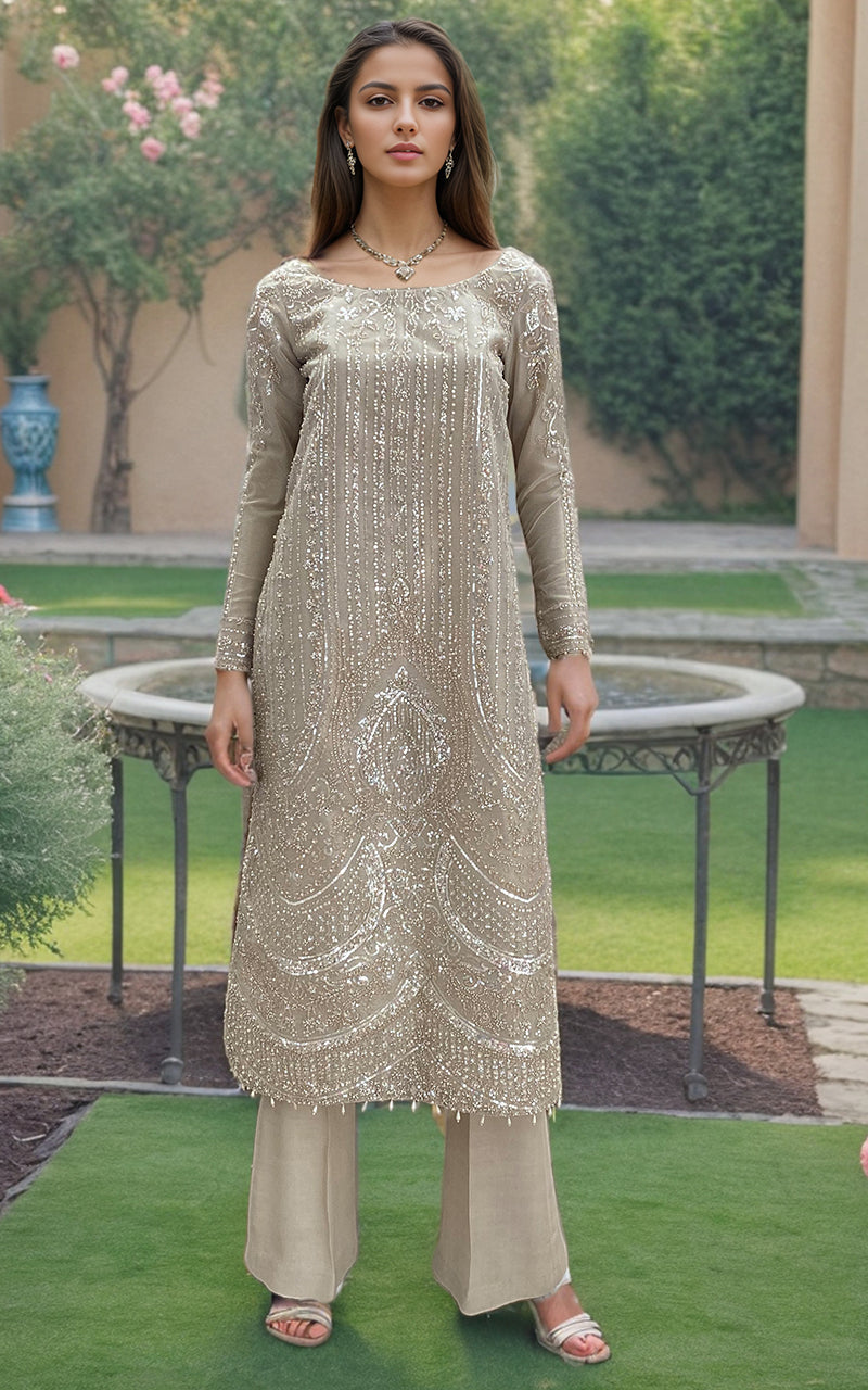 Threads and Motifs | Formal Dresses 25 | Embroidered Shirt With Trouser - Official Threads and Motifs stockist in UK - Sakeena London