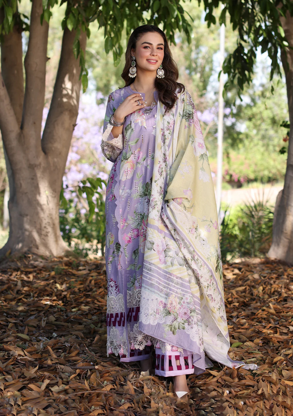Elaf Premium | Prints Chikankari 24 | 03A LILAC LÃÂ¢ÃÂÃÂAMOUR - Official Elaf Premium stockist in UK - Sakeena London