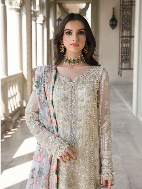 Gulaal | Embroidered Chiffon | CEMILE 03 - Official Gulaal stockist in UK - Sakeena London
