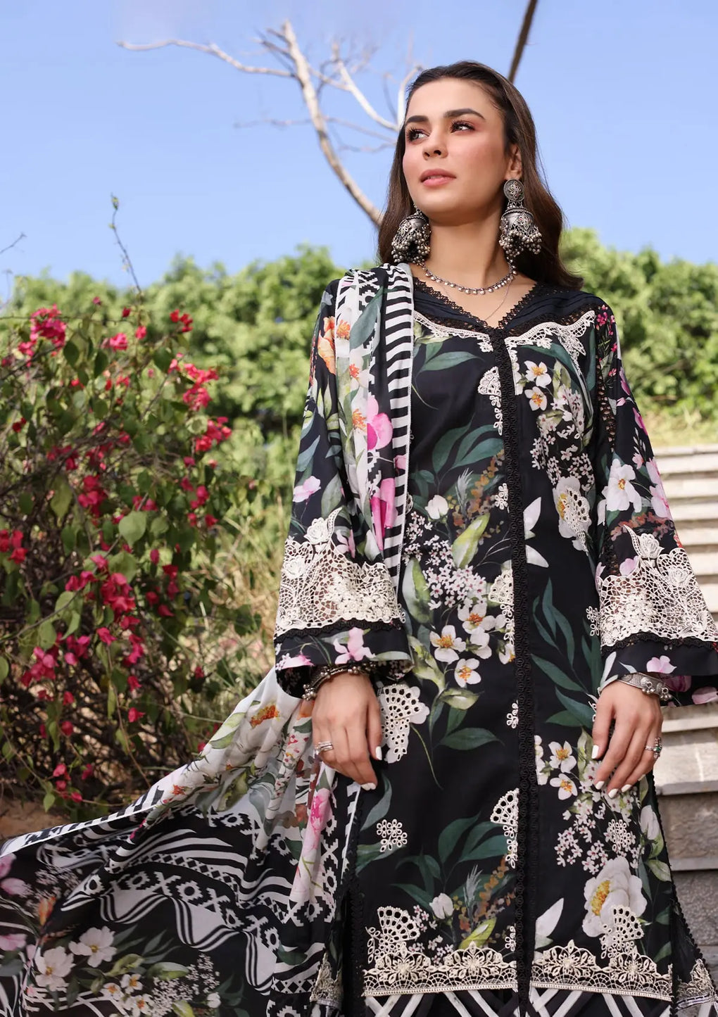 Elaf Premium | Prints Chikankari 24 | 02A NOIREE - Official Elaf Premium stockist in UK - Sakeena London