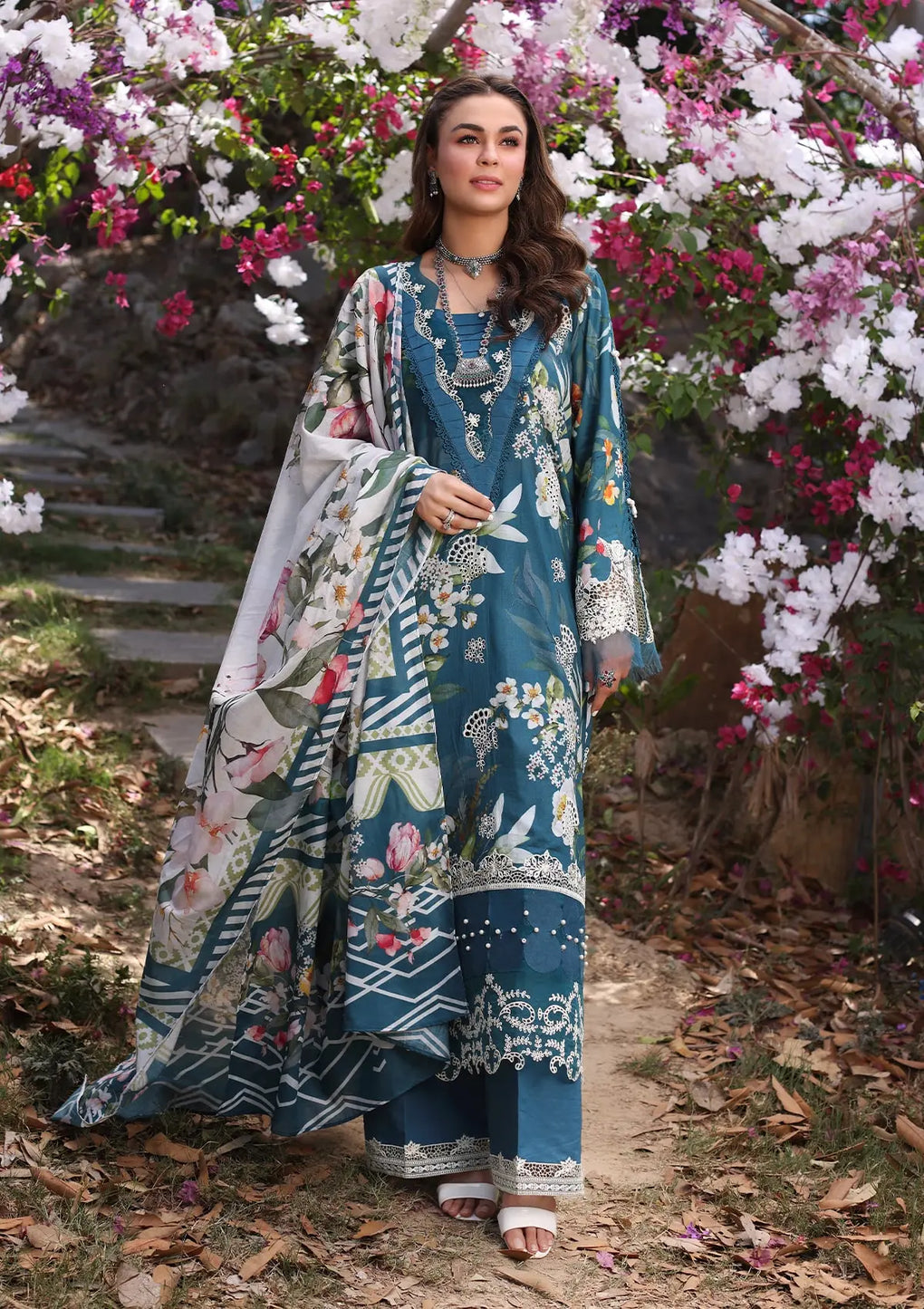 Elaf Premium | Prints Chikankari 24 | 02B SERENITA - Official Elaf Premium stockist in UK - Sakeena London