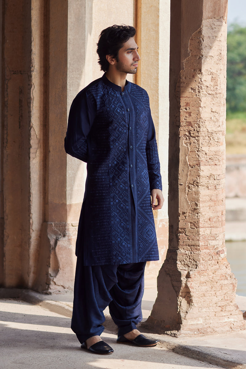Pakistani Menswear | Qalamkar | BQ-05 - Official Qalamkar stockist in UK - Sakeena London