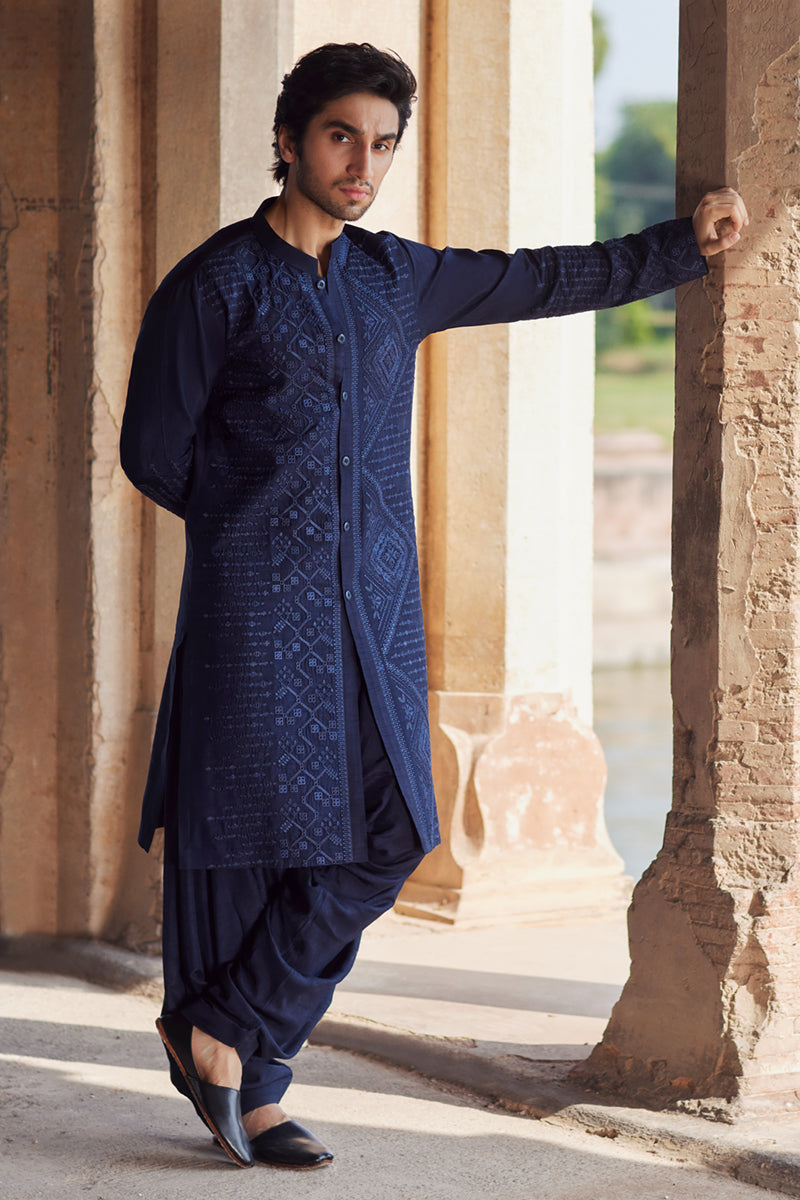 Pakistani Menswear | Qalamkar | BQ-05 - Official Qalamkar stockist in UK - Sakeena London