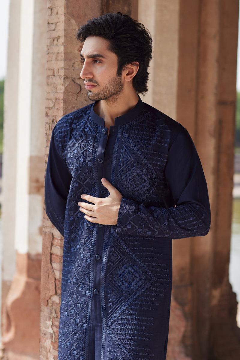 Pakistani Menswear | Qalamkar | BQ-05 - Official Qalamkar stockist in UK - Sakeena London