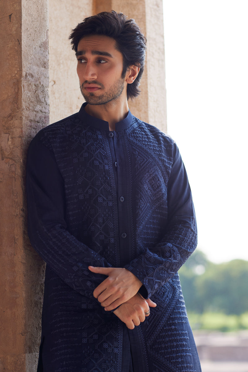 Pakistani Menswear | Qalamkar | BQ-05 - Official Qalamkar stockist in UK - Sakeena London