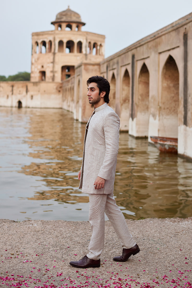 Pakistani Menswear | Qalamkar | BQ-03 - Official Qalamkar stockist in UK - Sakeena London