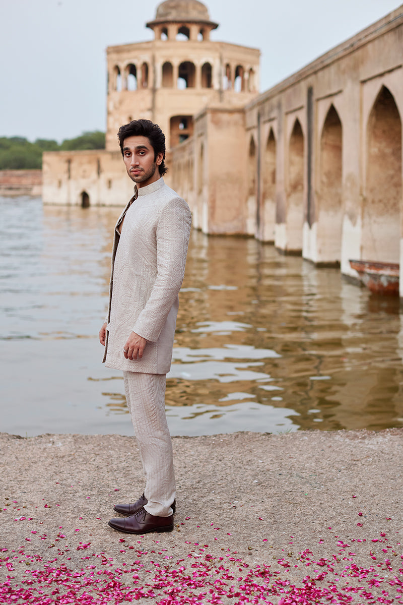 Pakistani Menswear | Qalamkar | BQ-03 - Official Qalamkar stockist in UK - Sakeena London