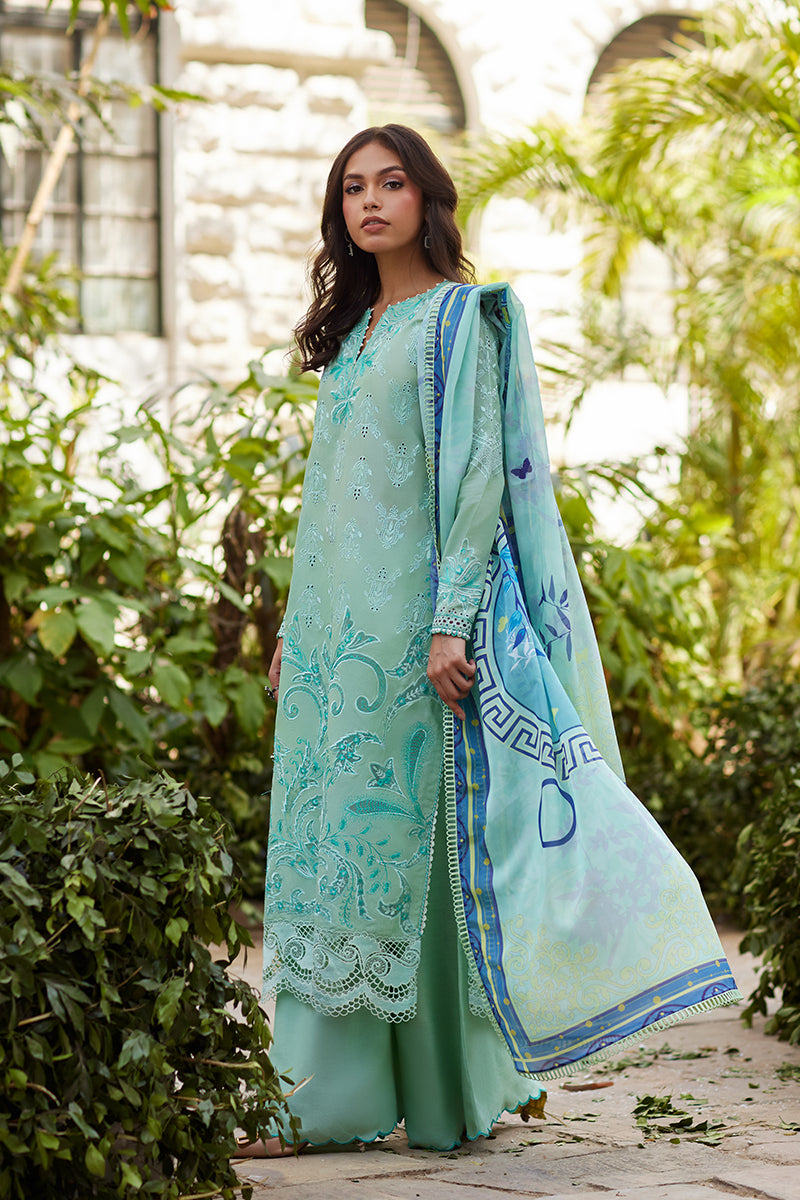 Mina Hassan | Chikankari Lawn 25 | Lina - Official Mina Hasan stockist in UK - Sakeena London
