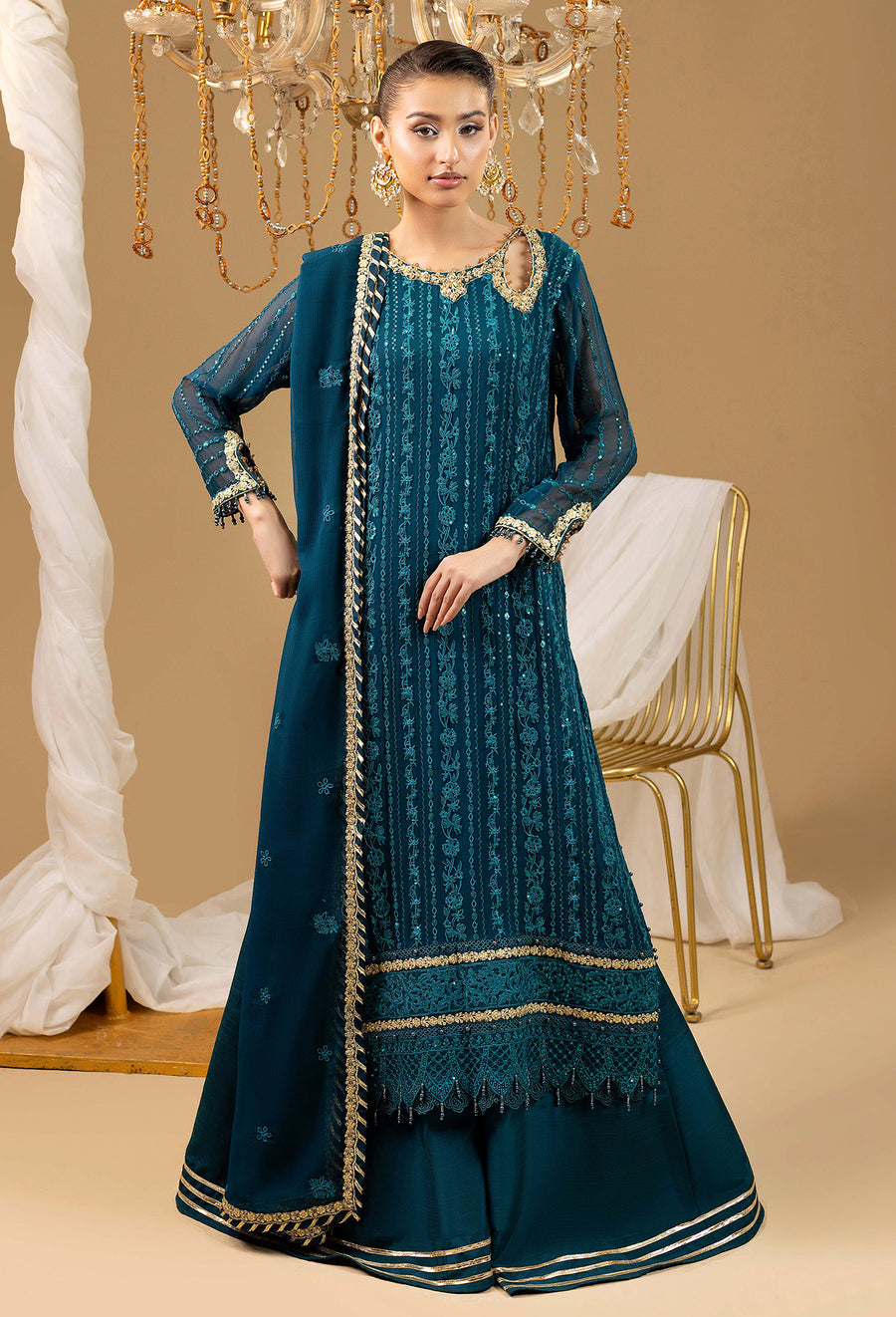 Adans Libas | Chiffon 25 | 7588 H - Official Adans Libas stockist in UK - Sakeena London