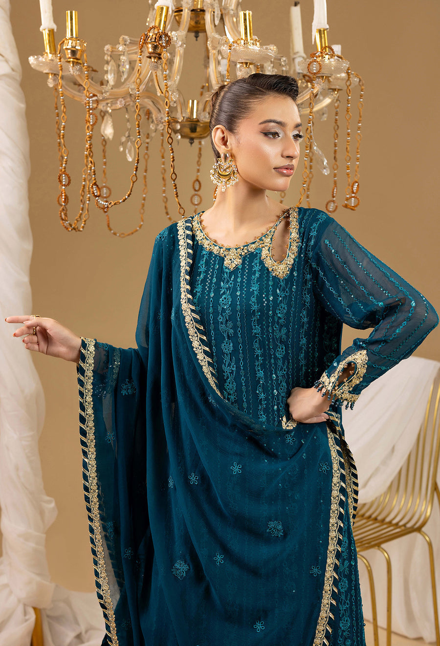 Adans Libas | Chiffon 25 | 7588 H - Official Adans Libas stockist in UK - Sakeena London