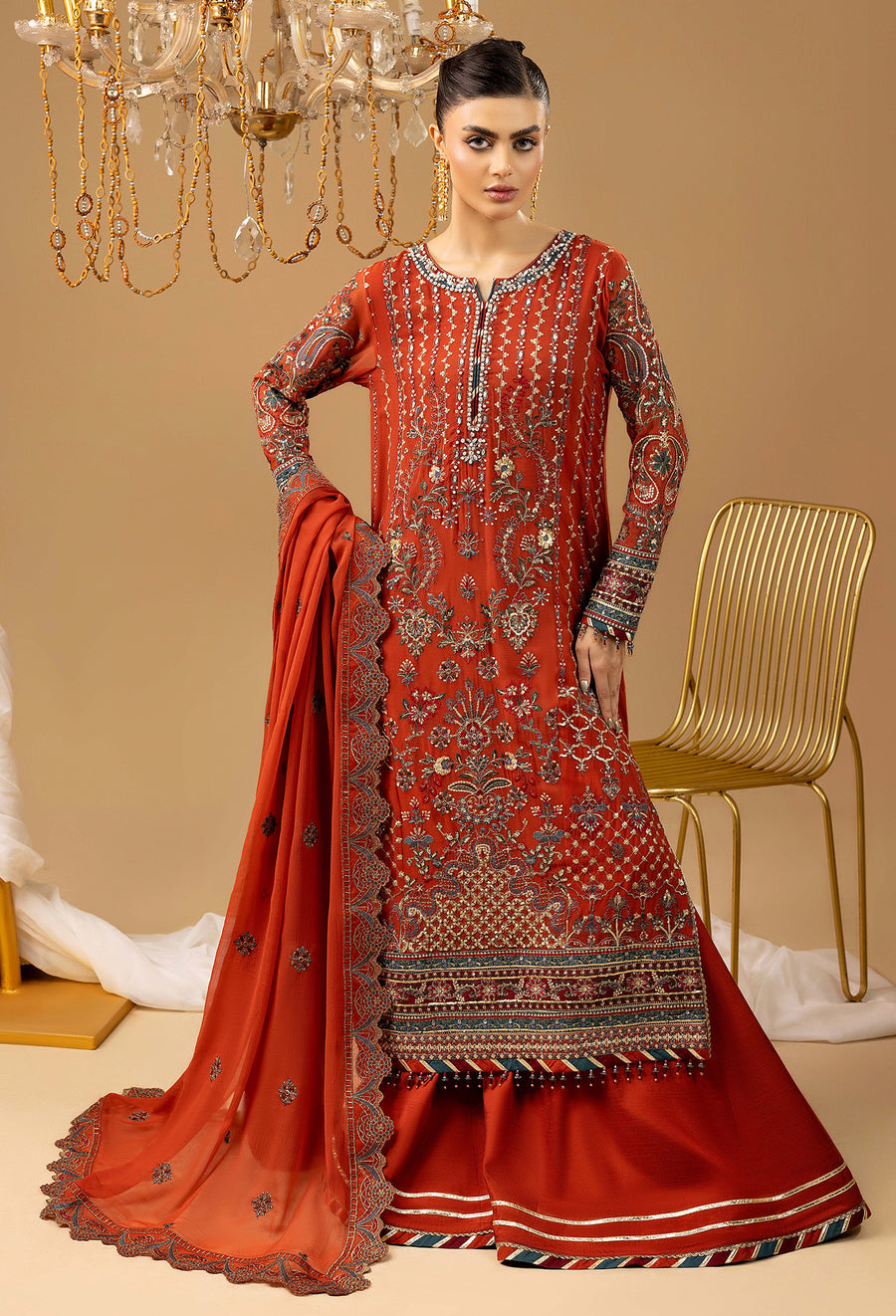 Adans Libas | Chiffon 25 | 7581 G - Official Adans Libas stockist in UK - Sakeena London