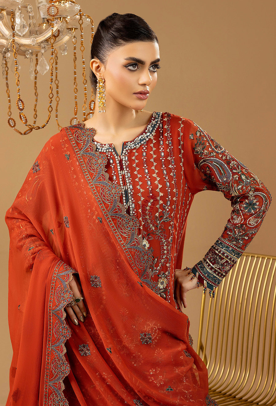 Adans Libas | Chiffon 25 | 7581 G - Official Adans Libas stockist in UK - Sakeena London