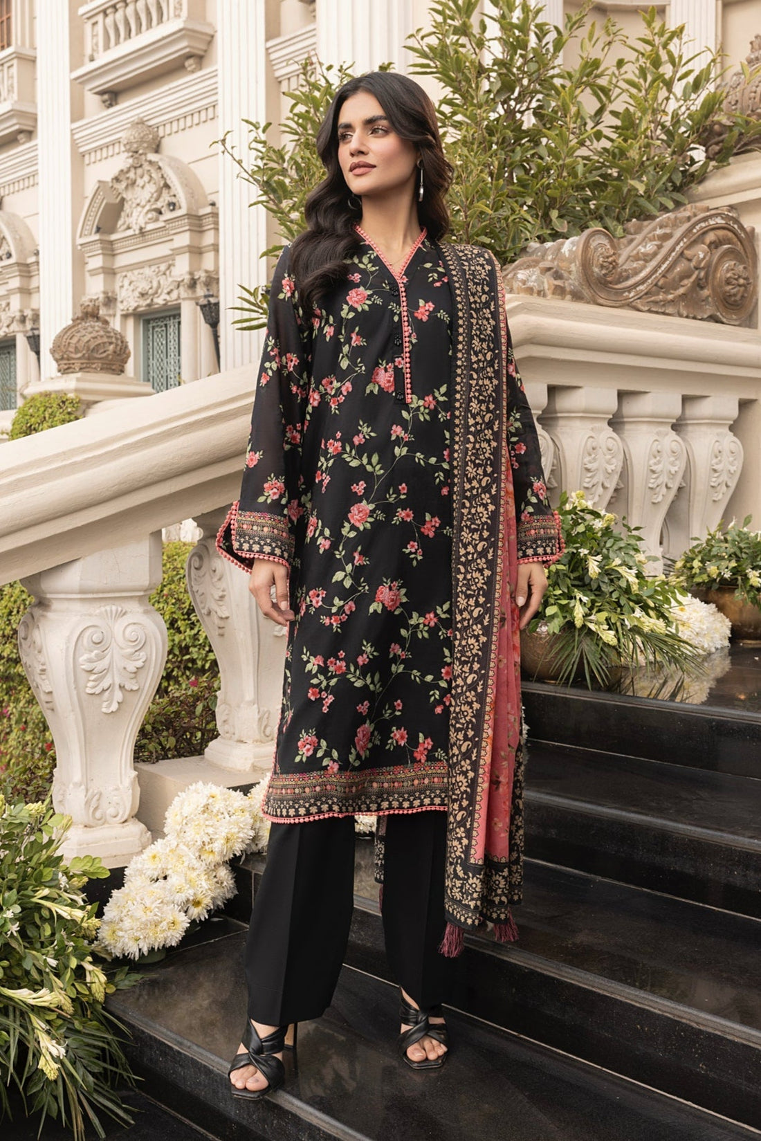 LSM | Embroidered and Printed Lawn | LG-MM-0260 - Official LSM stockist in UK - Sakeena London