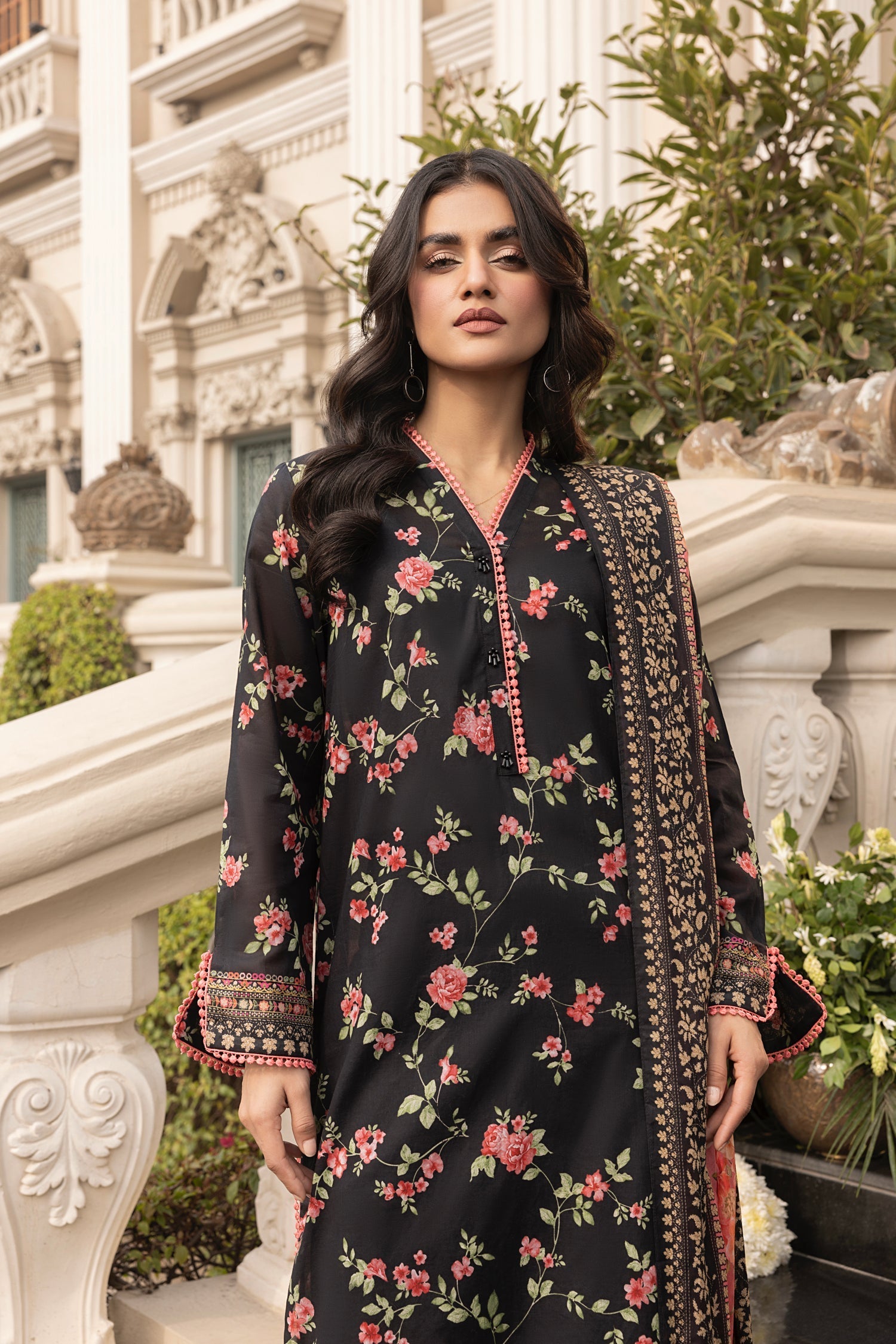 LSM | Embroidered and Printed Lawn | LG-MM-0260 - Official LSM stockist in UK - Sakeena London