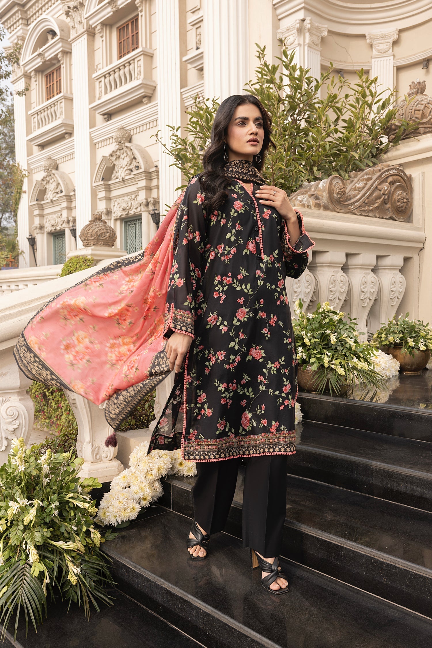 LSM | Embroidered and Printed Lawn | LG-MM-0260 - Official LSM stockist in UK - Sakeena London