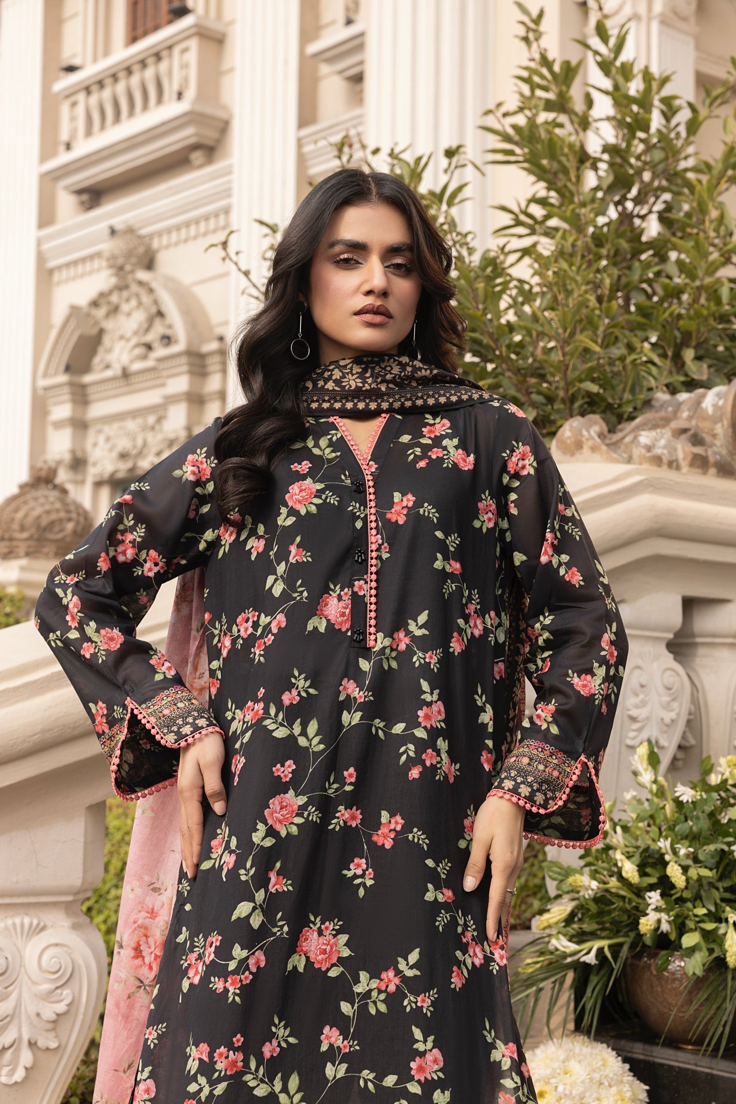 LSM | Embroidered and Printed Lawn | LG-MM-0260 - Official LSM stockist in UK - Sakeena London