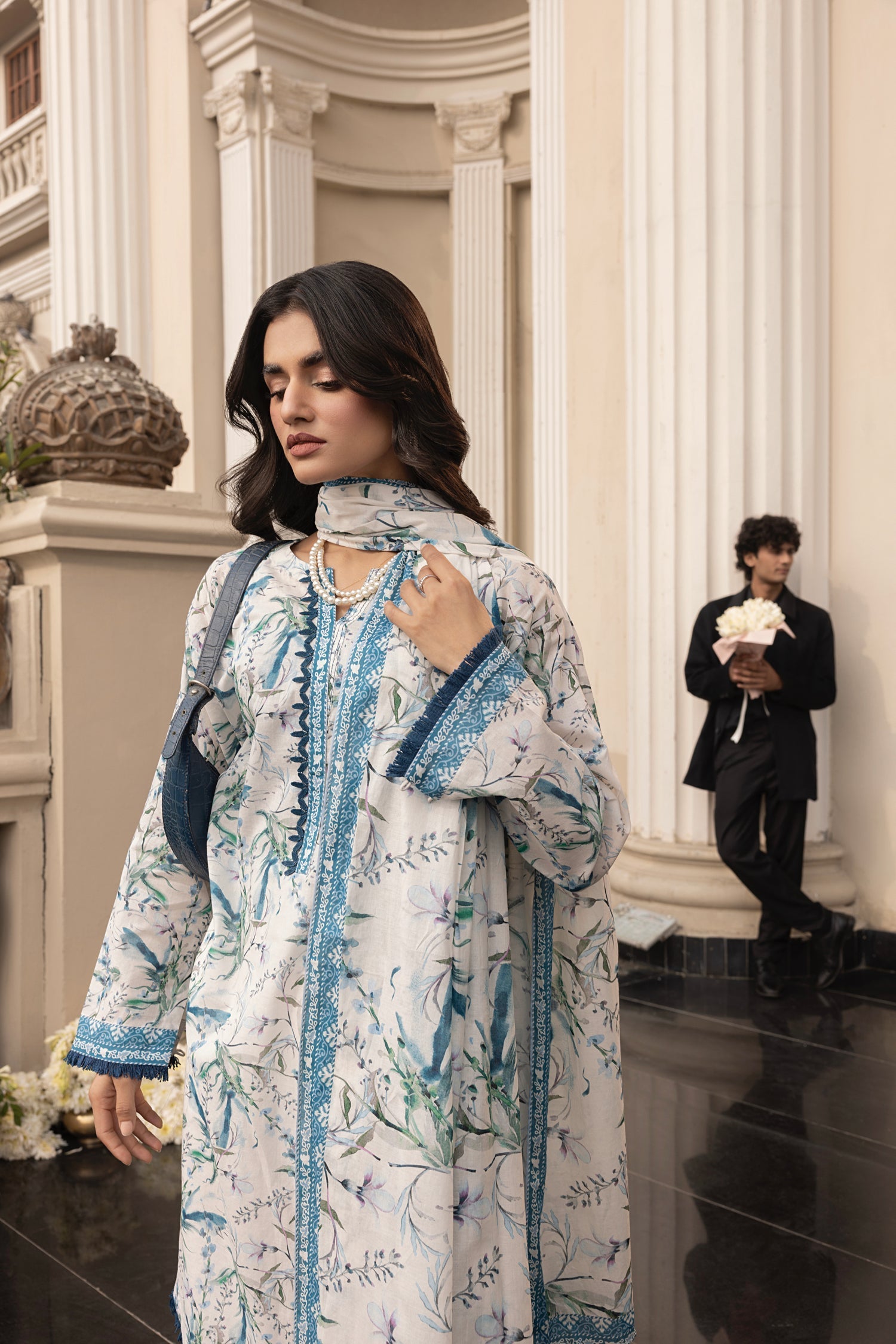 LSM | Embroidered and Printed Lawn | LG-MM-0261 - Official LSM stockist in UK - Sakeena London