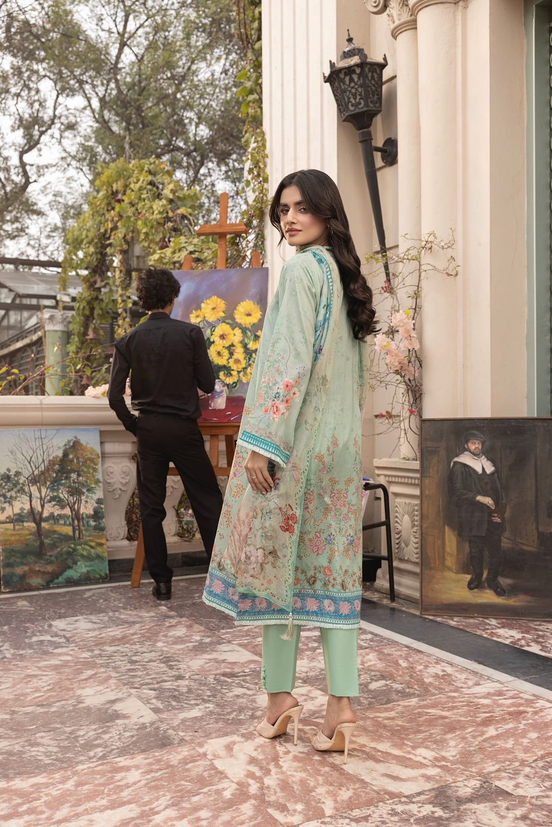 LSM | Embroidered and Printed Lawn | LG-MM-0300 - Official LSM stockist in UK - Sakeena London