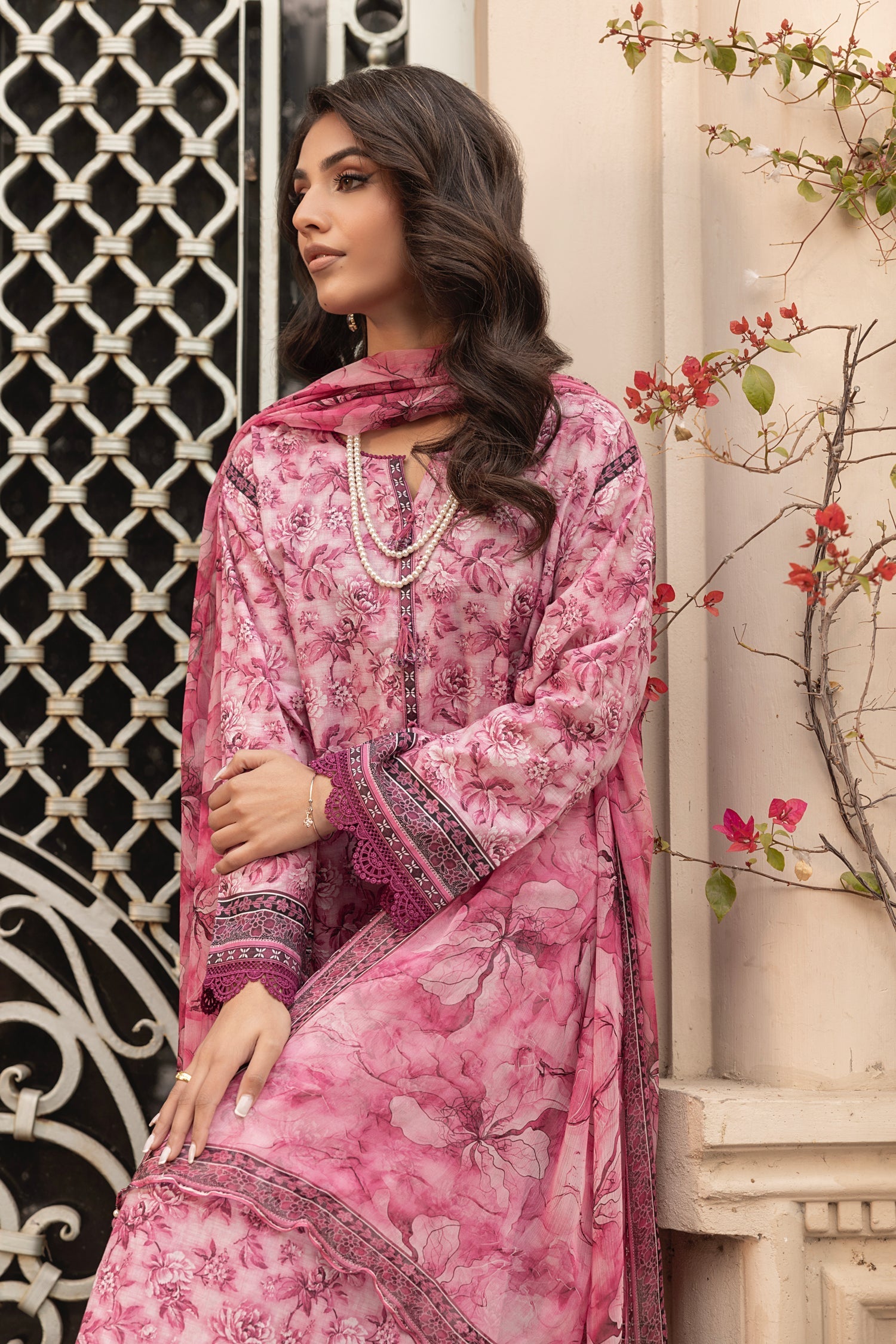 LSM | Embroidered and Printed Lawn | LG-MM-0301 - Official LSM stockist in UK - Sakeena London