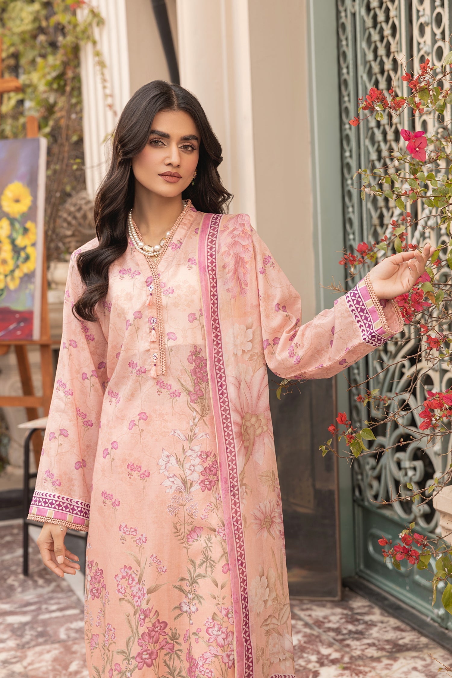 LSM | Embroidered and Printed Lawn | LG-MM-0302 - Official LSM stockist in UK - Sakeena London
