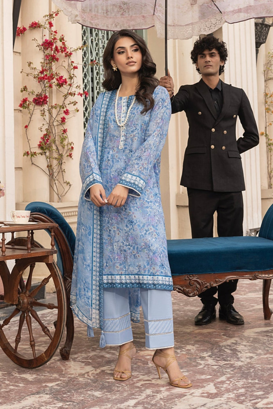 LSM | Embroidered and Printed Lawn | LG-MM-0303 - Official LSM stockist in UK - Sakeena London