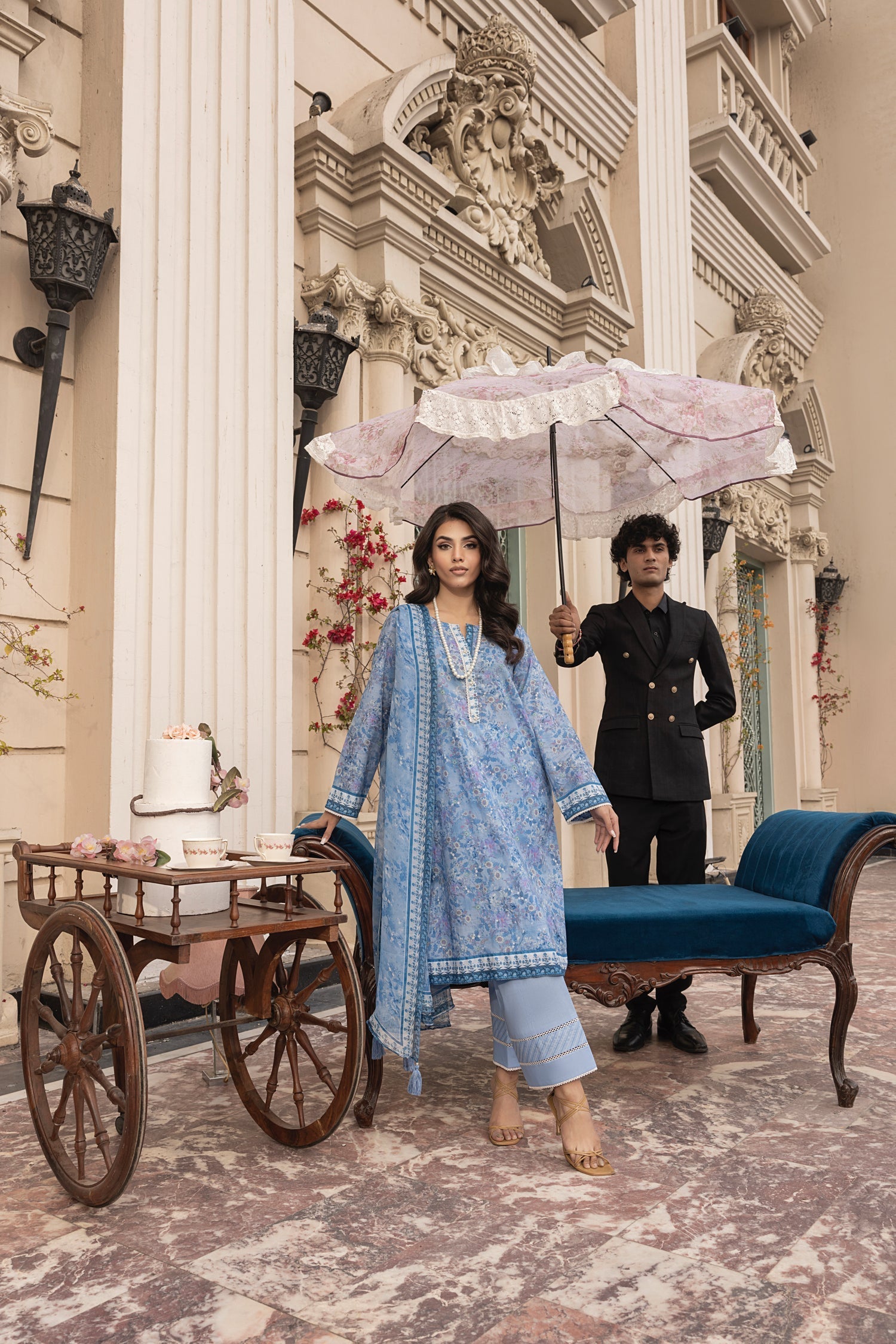 LSM | Embroidered and Printed Lawn | LG-MM-0303 - Official LSM stockist in UK - Sakeena London