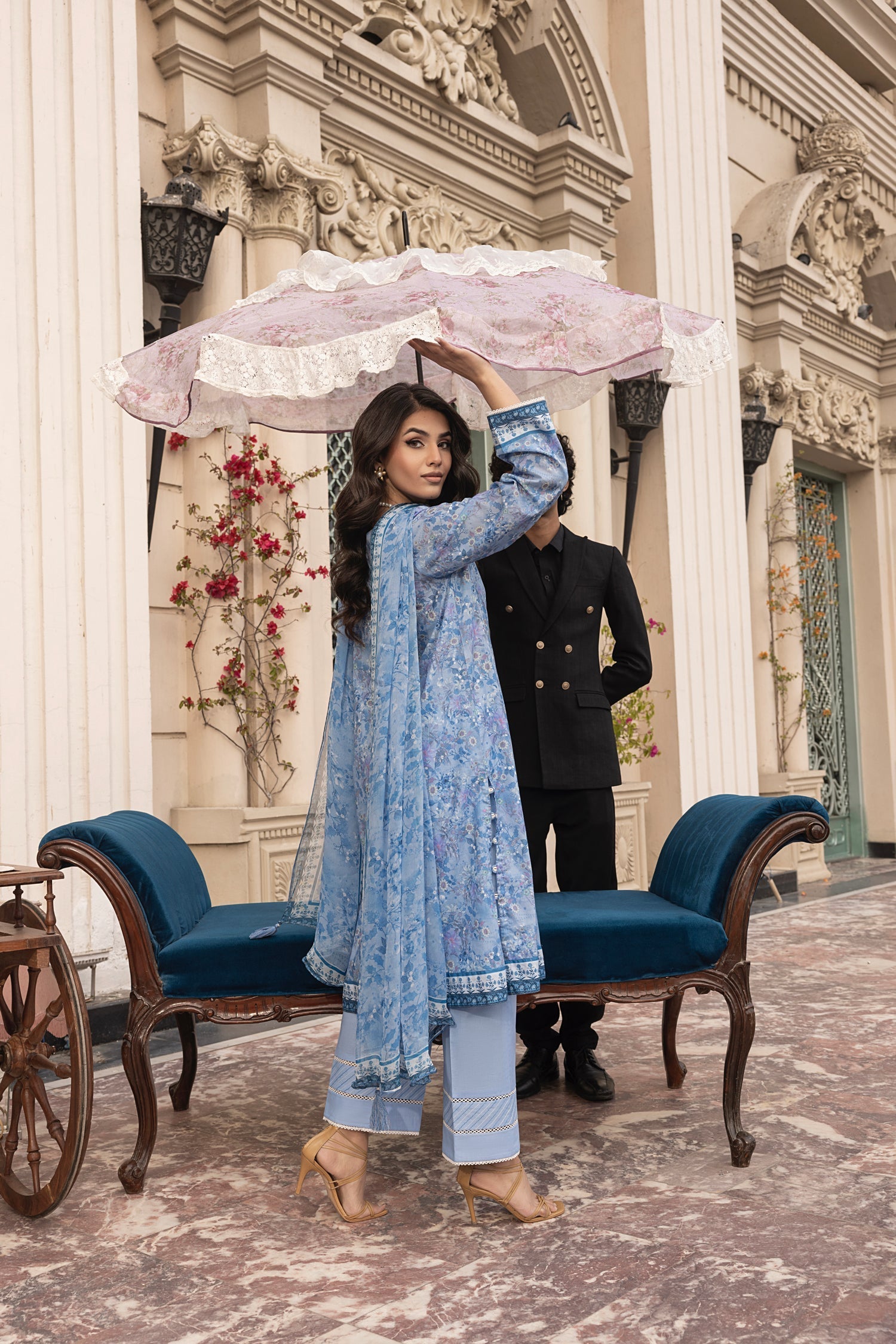 LSM | Embroidered and Printed Lawn | LG-MM-0303 - Official LSM stockist in UK - Sakeena London
