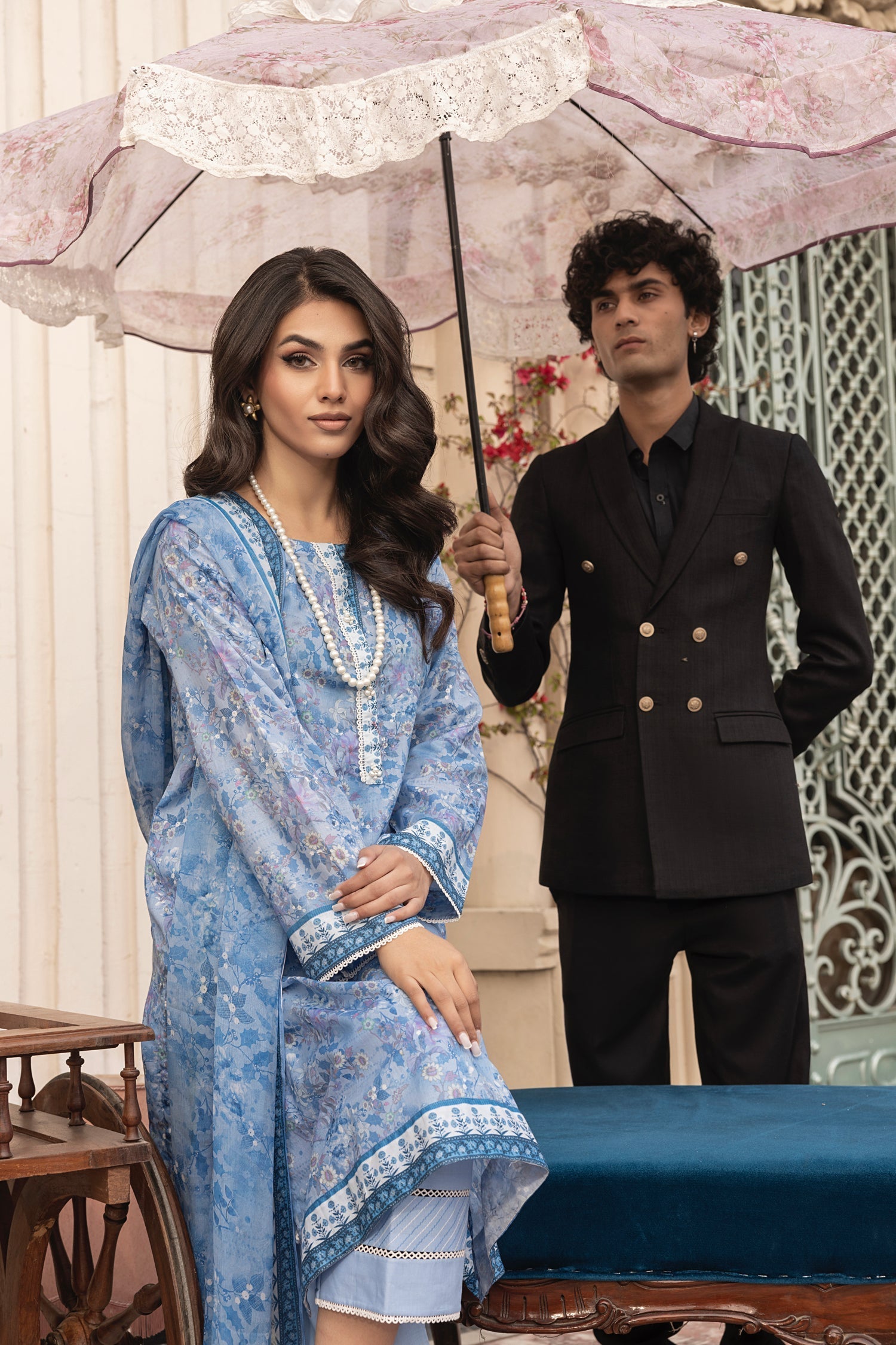 LSM | Embroidered and Printed Lawn | LG-MM-0303 - Official LSM stockist in UK - Sakeena London