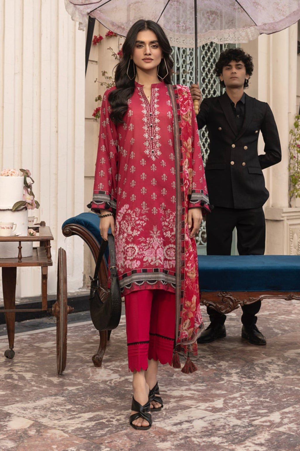 LSM | Embroidered and Printed Lawn | LG-MM-0304 - Official LSM stockist in UK - Sakeena London