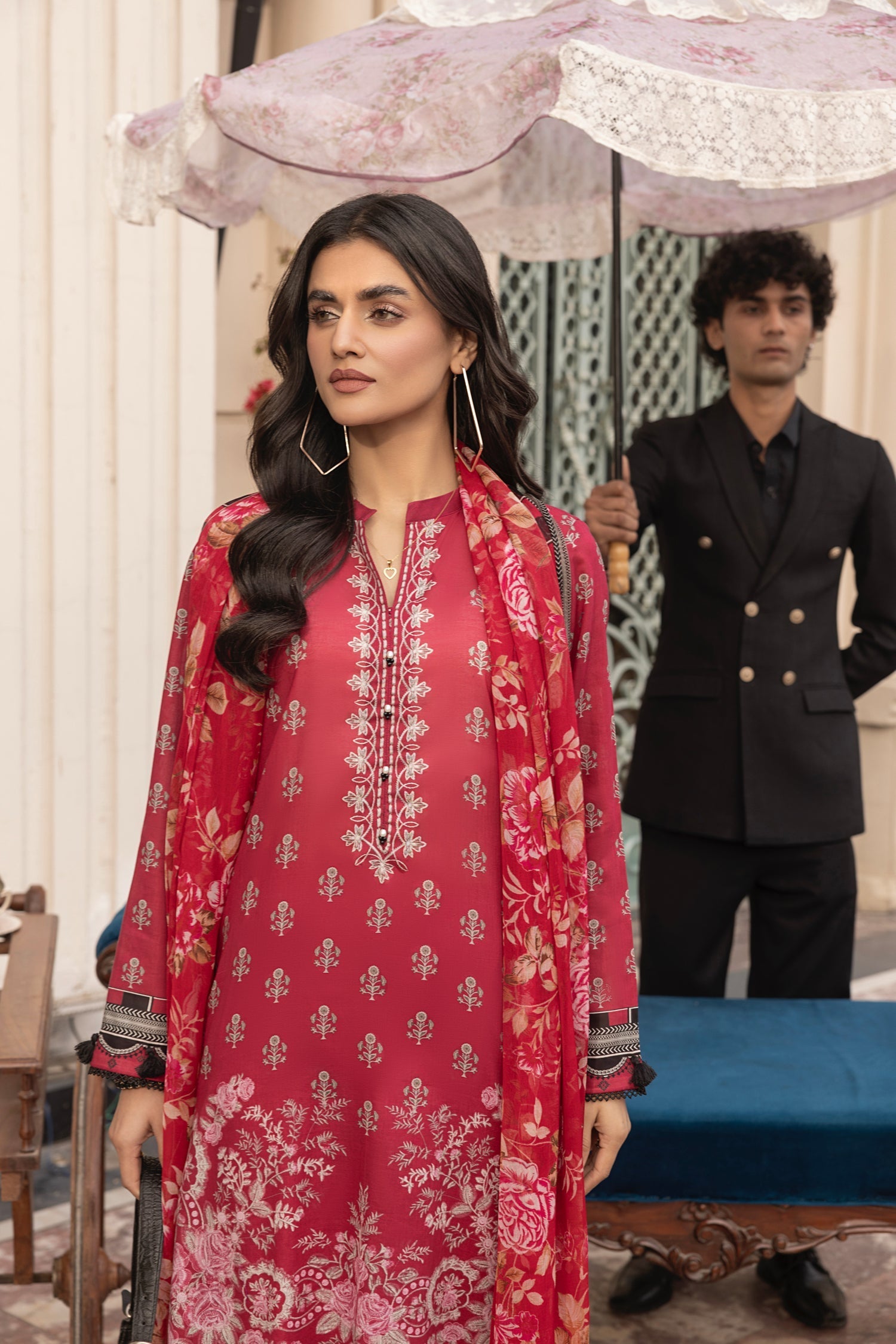 LSM | Embroidered and Printed Lawn | LG-MM-0304 - Official LSM stockist in UK - Sakeena London