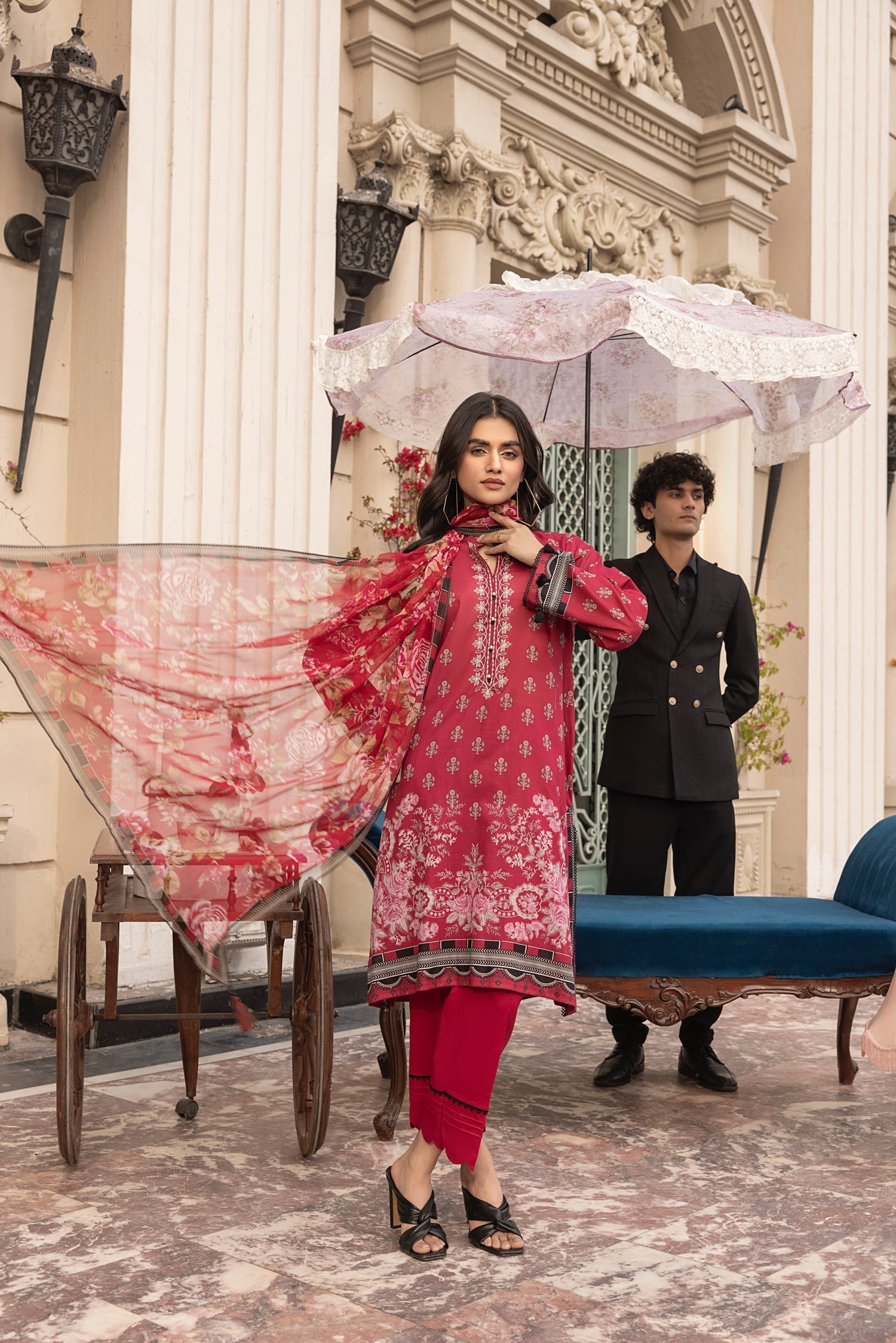 LSM | Embroidered and Printed Lawn | LG-MM-0304 - Official LSM stockist in UK - Sakeena London