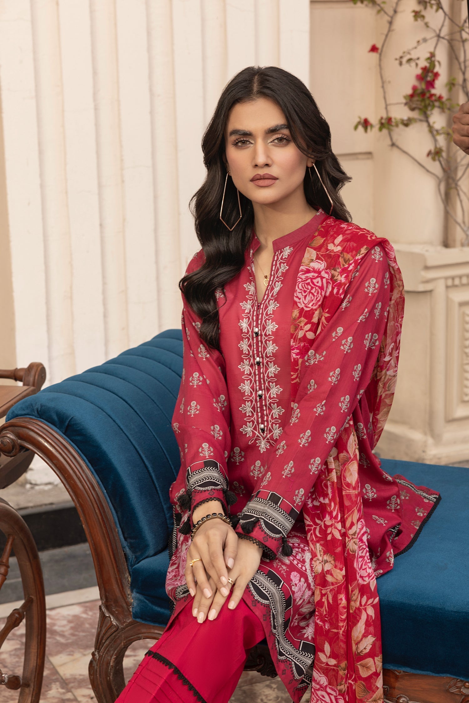 LSM | Embroidered and Printed Lawn | LG-MM-0304 - Official LSM stockist in UK - Sakeena London