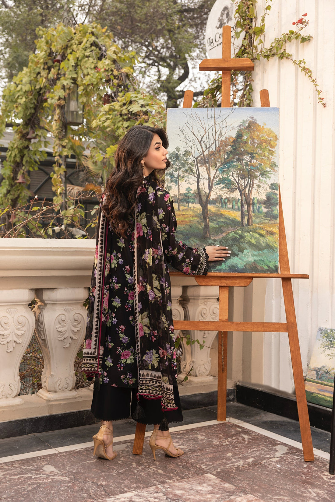 LSM | Embroidered and Printed Lawn | LG-MM-0305 - Official LSM stockist in UK - Sakeena London