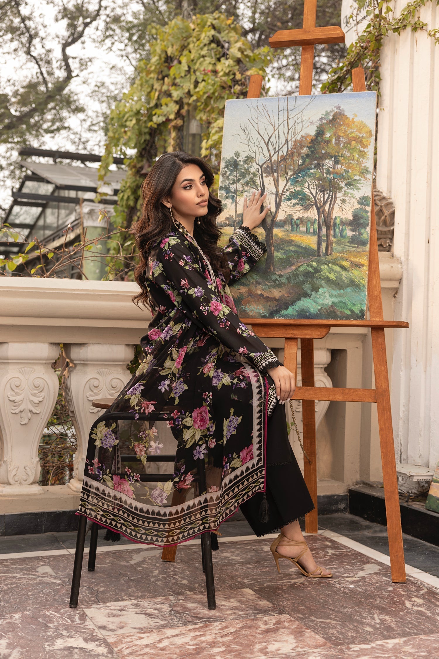 LSM | Embroidered and Printed Lawn | LG-MM-0305 - Official LSM stockist in UK - Sakeena London